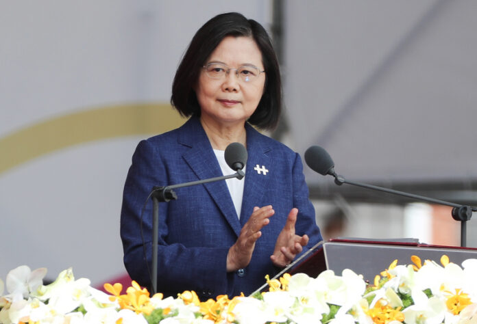 Präsidentin Tsai Ing-wen hält ihre Nationalfeiertagsansprache (Foto: CNA)