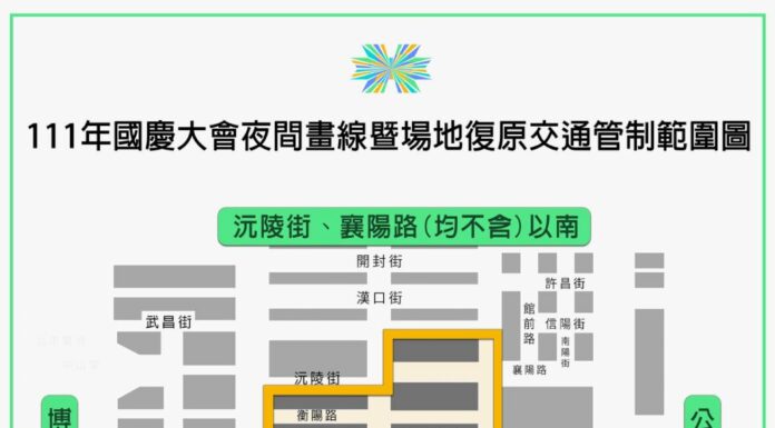 國慶活動倒數 9/26起府前分階段交管