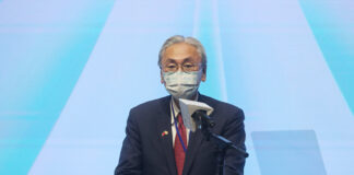 Japanische Parlamentarierdelegation zur Teilnahme an den Feierlichkeiten zum Nationalfeiertag in Taiwan eingetroffen Keiji Furuya bei der Eröffnung des Yushan Forums (Foto: CNA)