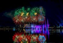 ซ้อมการแสดงพลุวันชาติที่พิพิธภัณฑ์กู้กงภาคใต้ ประชาชนกว่า 1 หมื่นคนร่วมชมความงดงาม