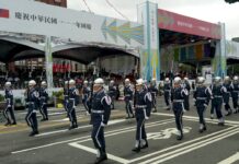 國慶預演大雨瞬停 三軍儀隊與「橘色惡魔」吸睛