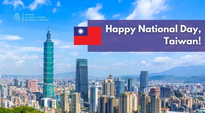 立陶宛外交部祝台灣民眾雙十快樂 盼雙邊關係強化