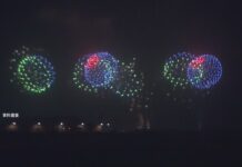 Se realiza la prueba de lanzamiento de fuegos artificiales del Doble Diez en Taichung